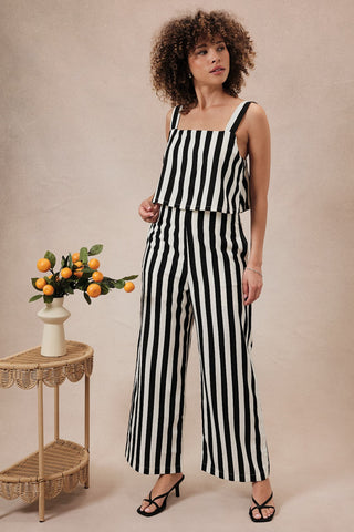 Soho Stripe Palazo Jumpsuit