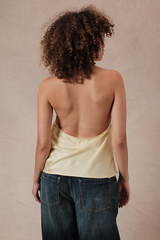Lemon Drop Satin Top