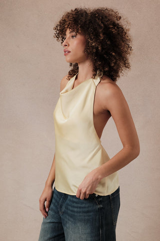 Lemon Drop Satin Top