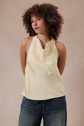 Lemon Drop Satin Top