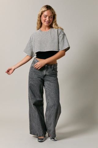 Black Double Layered Tee