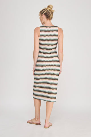 Sage Multi Scoop Neck Tank Dress