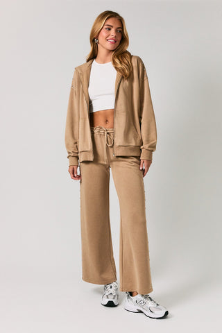 Taupe Studded Hoodie Set