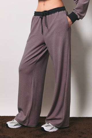 Charcoal/Pink Striped Set