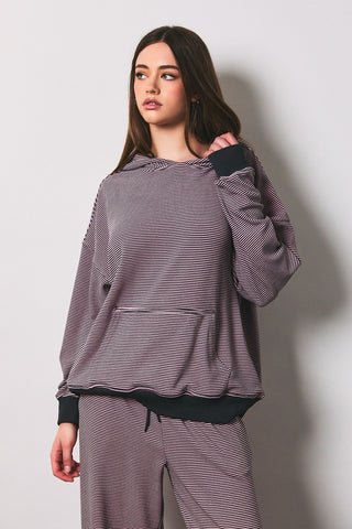 Charcoal/Pink Striped Set