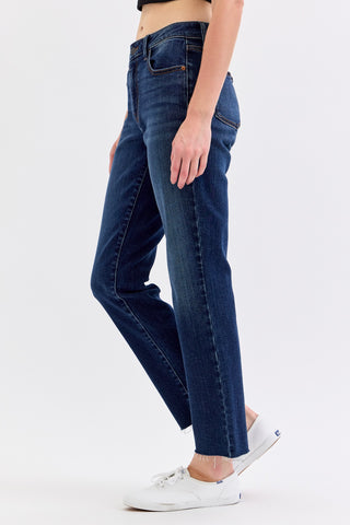 Brielle Mid Rise Cropped Straight Jean