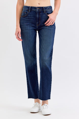 Brielle Mid Rise Cropped Straight Jean