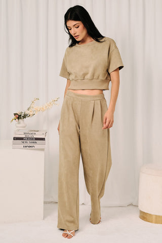 Olive Suede Set