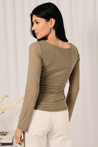 Sage Side-Tie Top