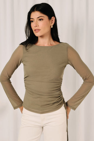 Sage Side-Tie Top