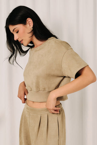 Olive Suede Set