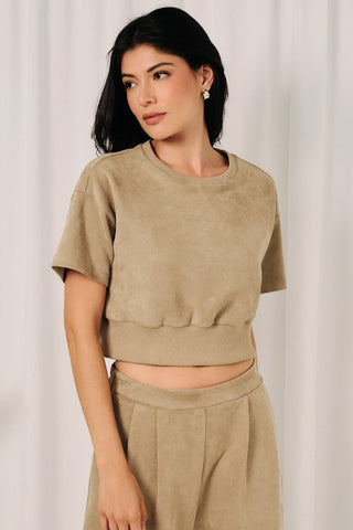 Olive Suede Set