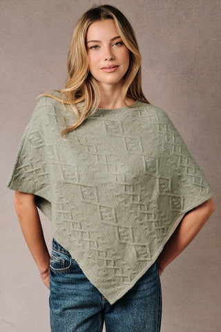 Sage Cable Aspen Poncho
