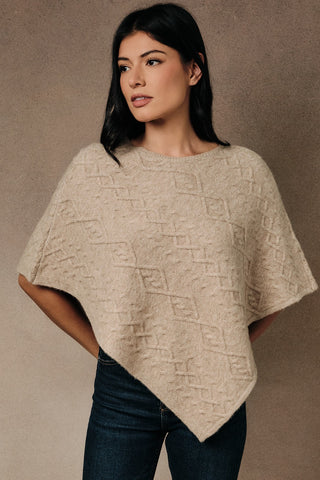 Mocha Cable Aspen Poncho