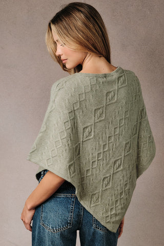 Sage Cable Aspen Poncho