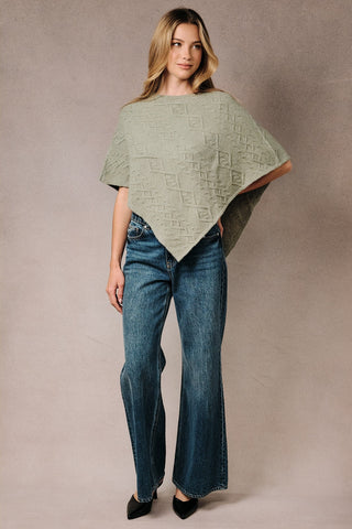 Sage Cable Aspen Poncho