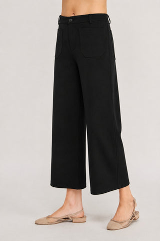 Polished High Rise Straight Leg Trousers