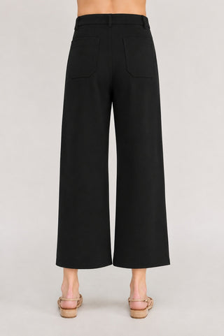 Polished High Rise Straight Leg Trousers