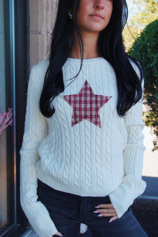 Starry Cable Knit Sweater