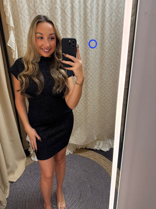 Starlit Metallic Knit Dress