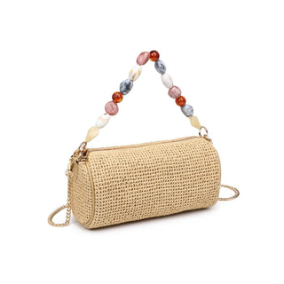 Natural Oval Straw Clutch