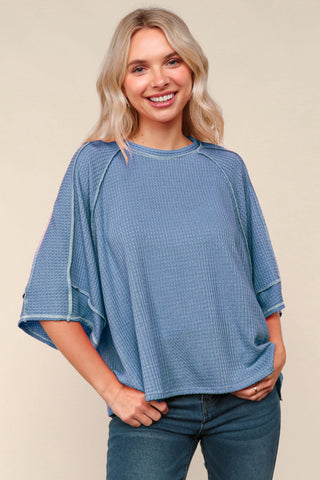 Denim Raglan Oversized Tee