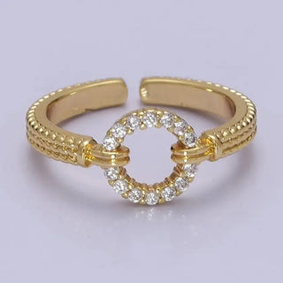 #0015 White Circle Ring