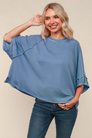 Denim Raglan Oversized Tee