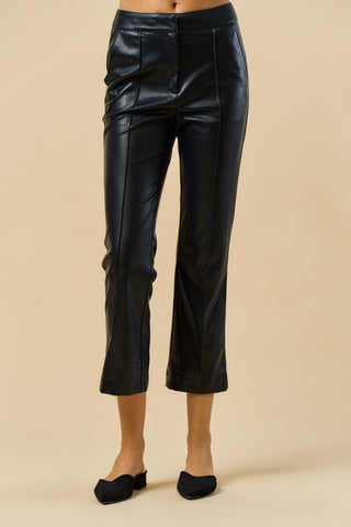 Glossed Up Black Pleather Pant