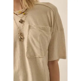Oatmeal Mineral Wash Knit Tee