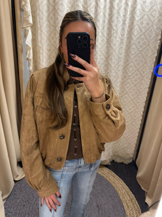 Sand Suede Casual Jacket