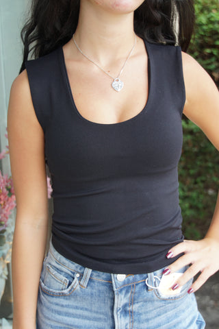 Black Seamless Tank