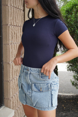 The Foundation Bodysuit: Navy