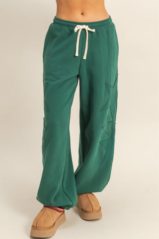 Starburst Joggers - Hunter Green