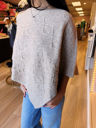 Mocha Cable Aspen Poncho