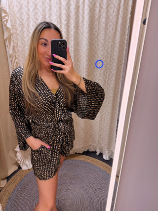 Polka Palms Resort Romper