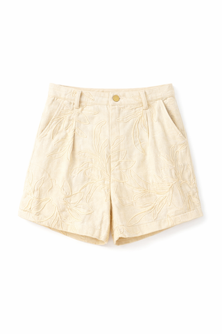 Floral Jacquard Shorts