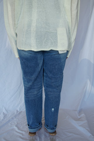 Lover Girl Mid Rise Boyfriend Jean
