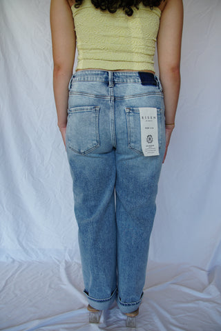 Katie Mid Rise Boyfriend Cuff Jean