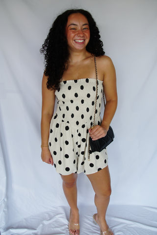 Polka Dot Chevron Romper