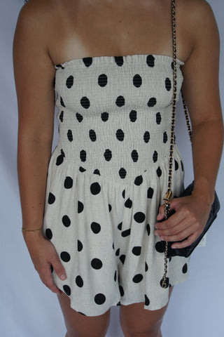 Polka Dot Chevron Romper