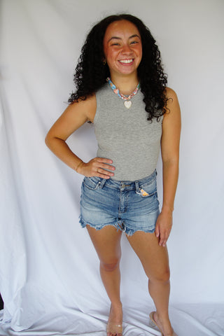 Essential Edit Bodysuit: Grey