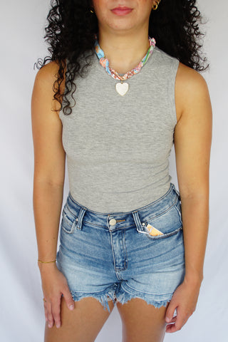 Essential Edit Bodysuit: Grey