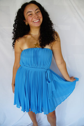 Aquamarine Tube Mini Dress