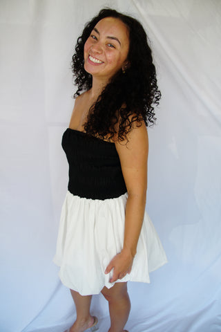 Black Bubble Mini Dress