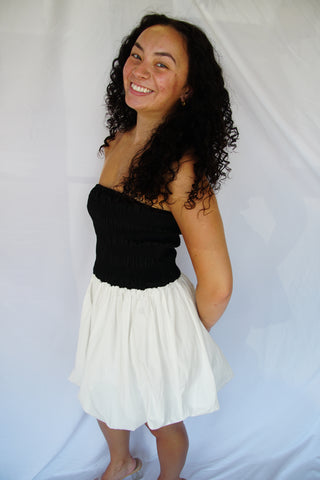 Black Bubble Mini Dress