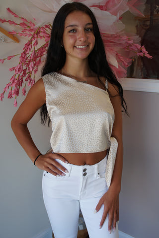 PRINTED ASYMMETRIC SLEEVES Butter