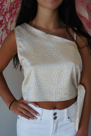 PRINTED ASYMMETRIC SLEEVES Butter