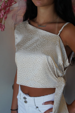 PRINTED ASYMMETRIC SLEEVES Butter