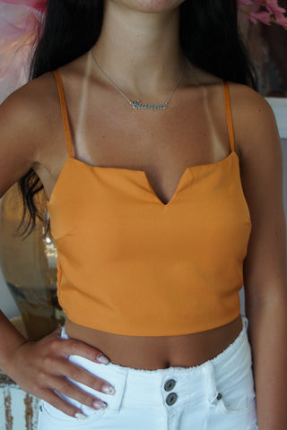 Citrus Spaghetti Strap Tank Top